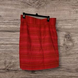 ANTONIO MELANI Pink Orange Striped Pencil Skirt Size 10